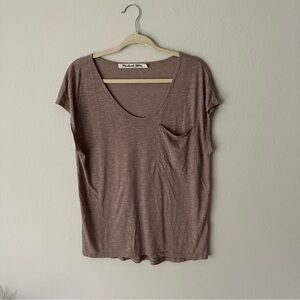 Anthropologie Michael Stars Anna Jersey Tee in Tan OS